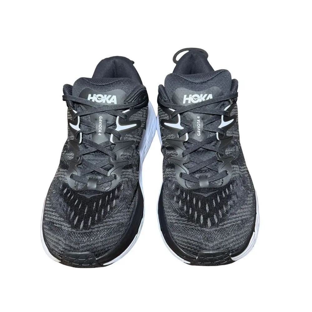 Hoka Men's Gaviota 4 Black and White Athletic Shoes size 9.5 B